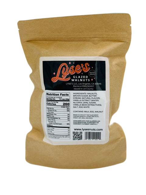 Lyse's Deluxe Gift Box of Glazed Walnuts (1 Lg Bag, 3 SM Bags and Apron)