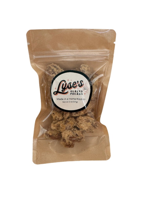 Lyse's Gift Box of Variety Pack  (3 SM Bags of Pecans, 3 SM Bags of Walnuts, Pink Box)
