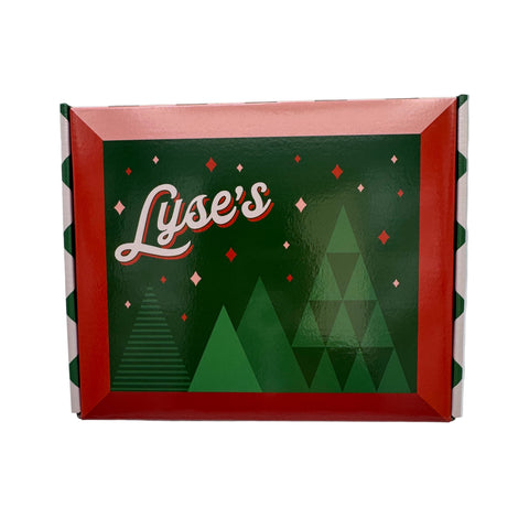 Lyse's Merry & Bright Gift Box of JUST NUTS (1 LG Bag of Pecans; 2 SM Bags of Pecans, 2 SM Bags of Walnuts)